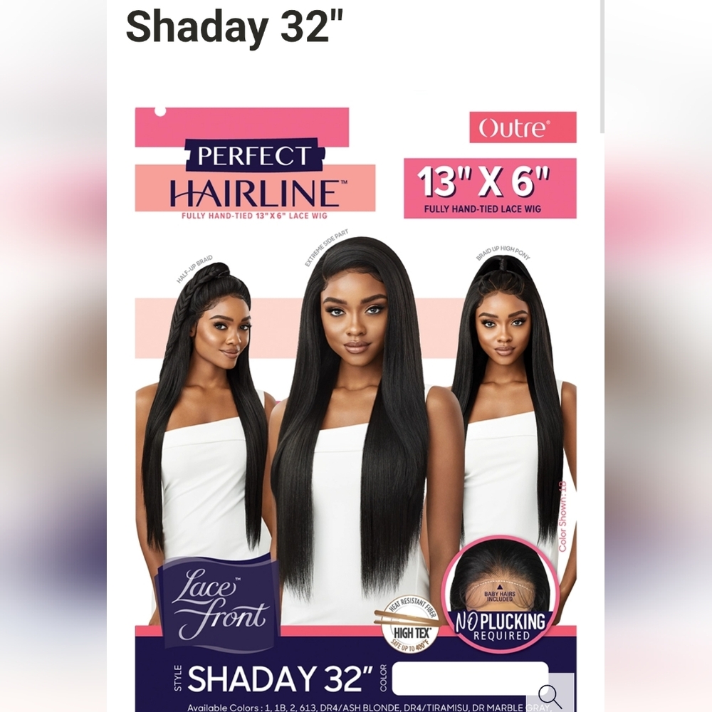 NWT Swiss Lace Outre Perfect Hairline Shaday 32" in color DR4/ASHBLONDE
